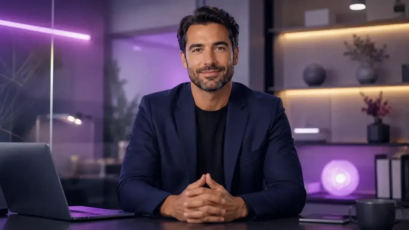 Homem profissional em ambiente corporativo moderno