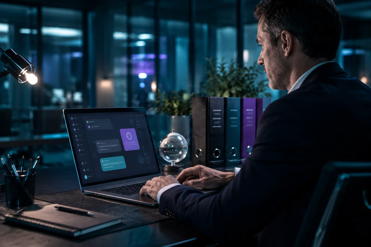Interface de assistente de IA