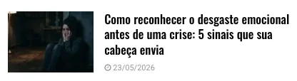 Manchete: reconhecer o desgaste emocional